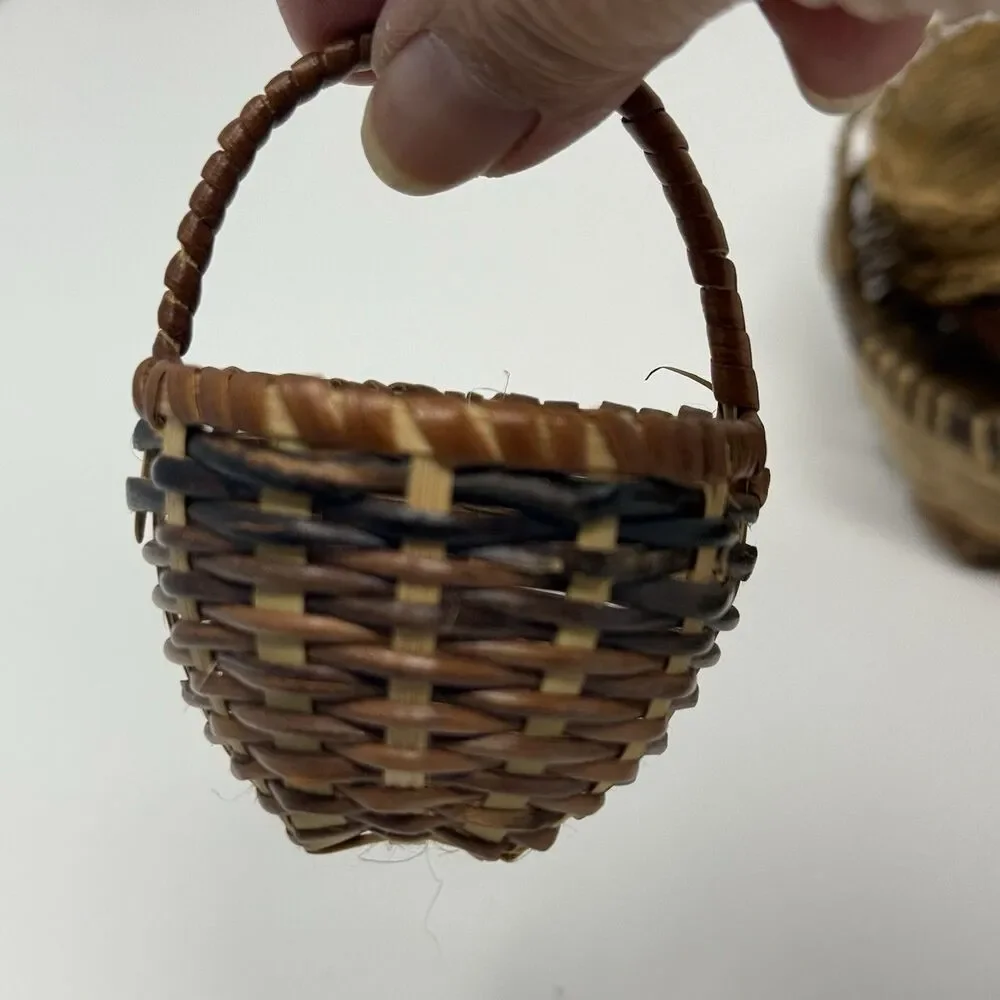 Set of 20 Mini Rattan Baskets | Handmade Woven Boho Decor - Picture 3 of 11
